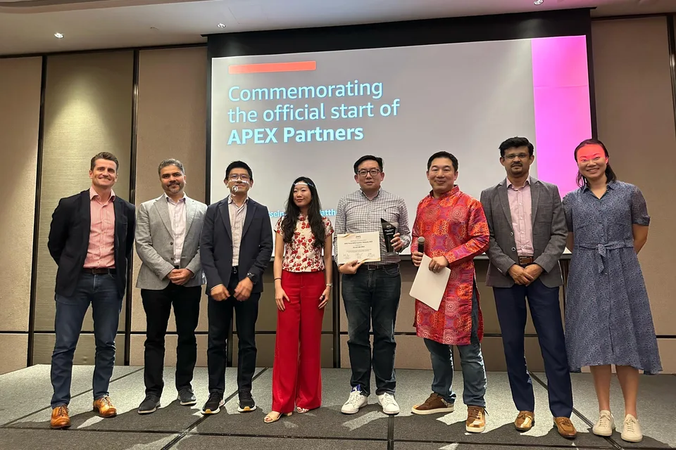 The Axrail team on stage at the official start of APEX Partners