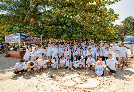 The Axrail team on a beach team retreat